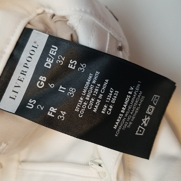 Liverpool Bright White Ankle Trousers Size 2 - Picture 2 of 7